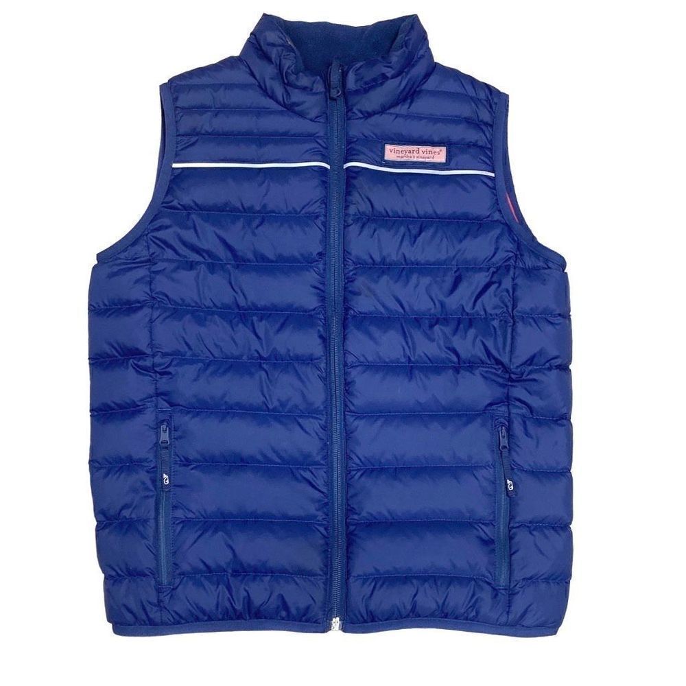 Vineyard Vines Navy Puffer Vest Size Medium 12-14